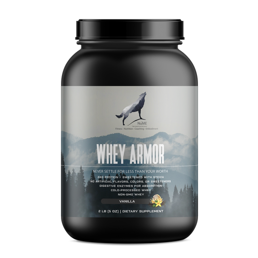 2lb Whey Armor Natural Protein Vanilla w/Stevia & Natural Flavor Non - GMO