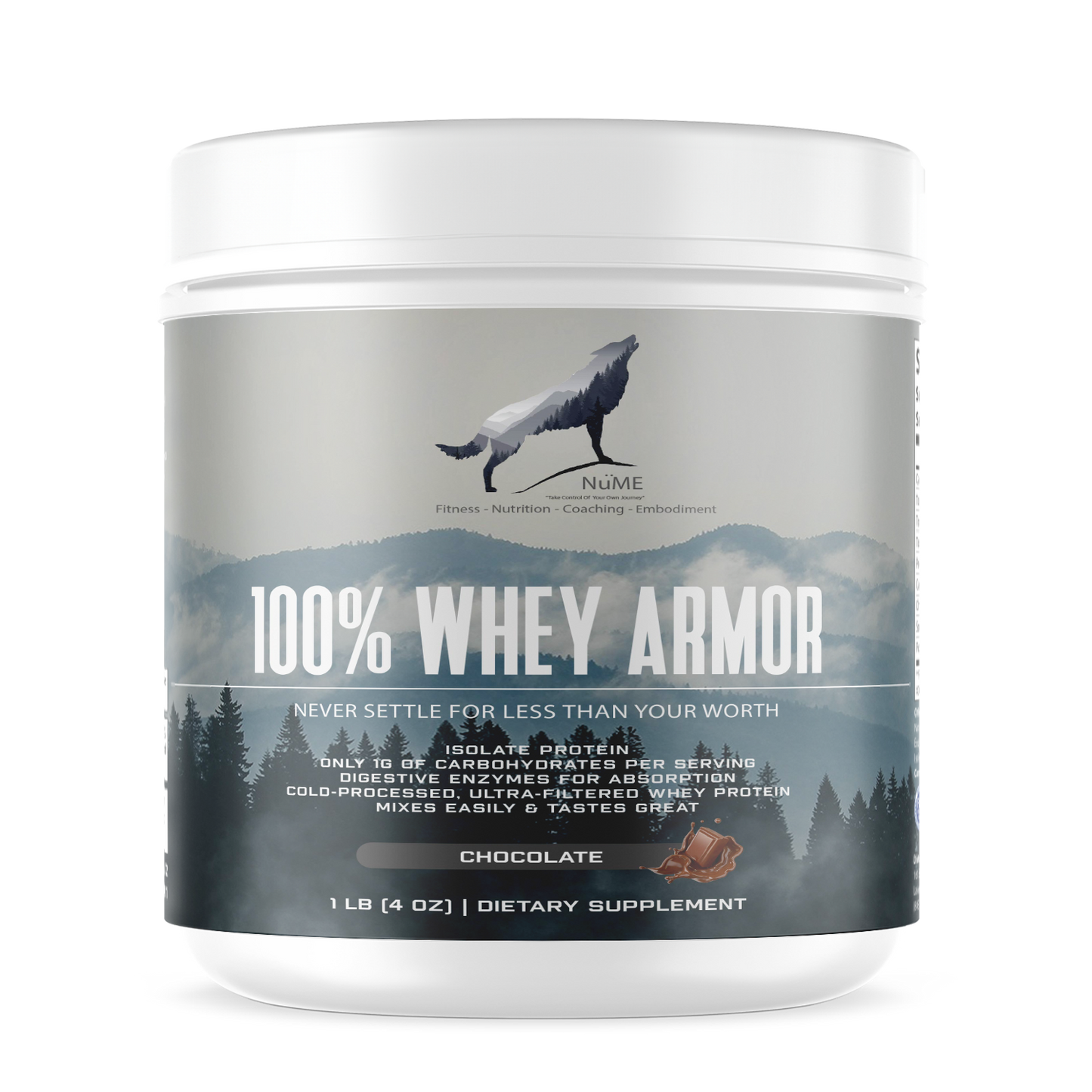 1lb 100% Whey Armor Isolate Protein Chocolate