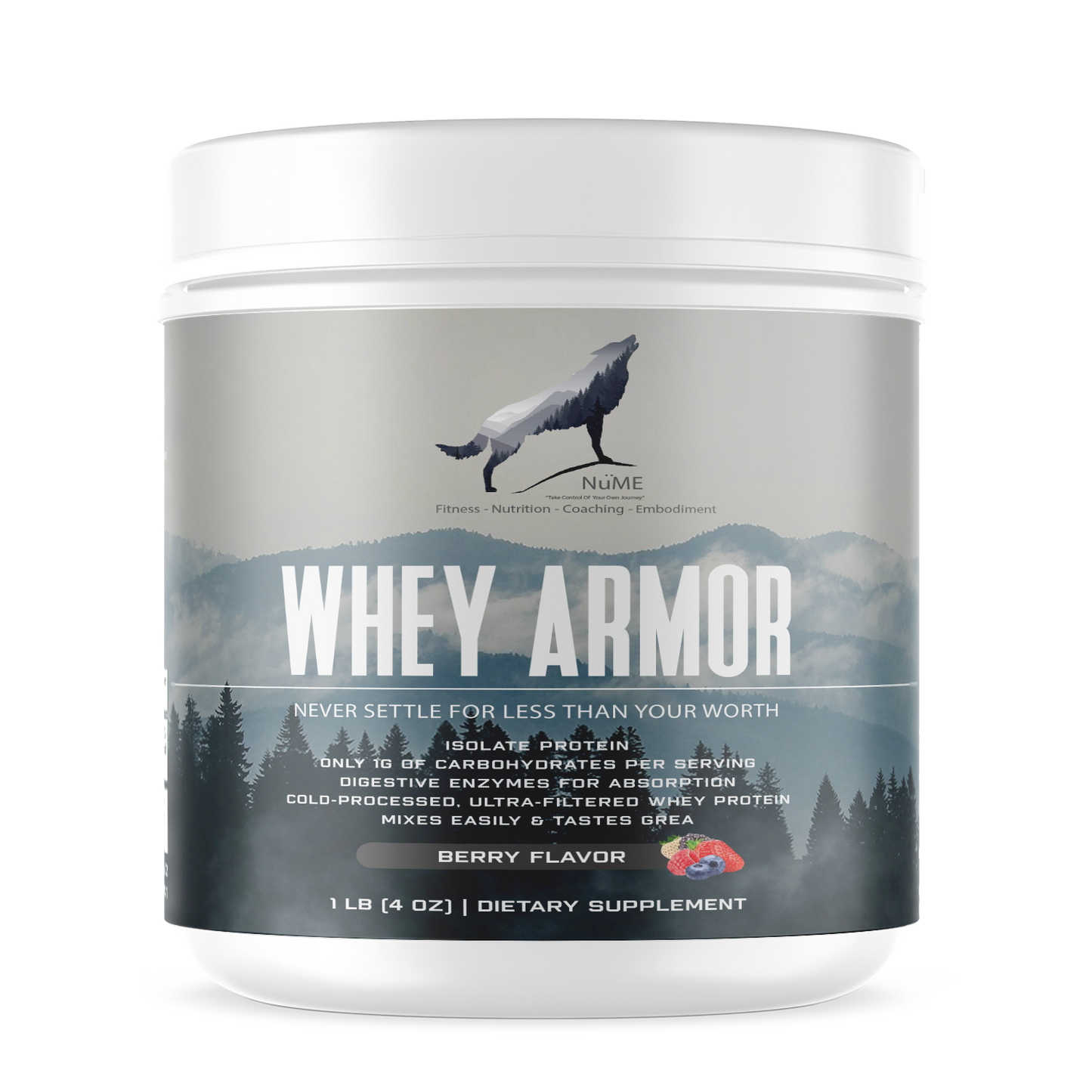 1lb Whey Armor Isolate Protein Berry