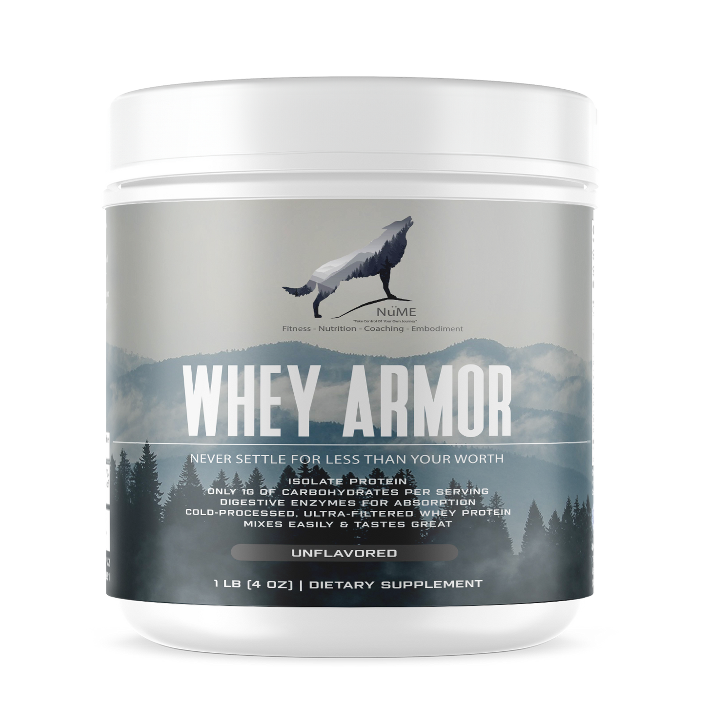 1lb Whey Armor Isolate Protein Unflavored