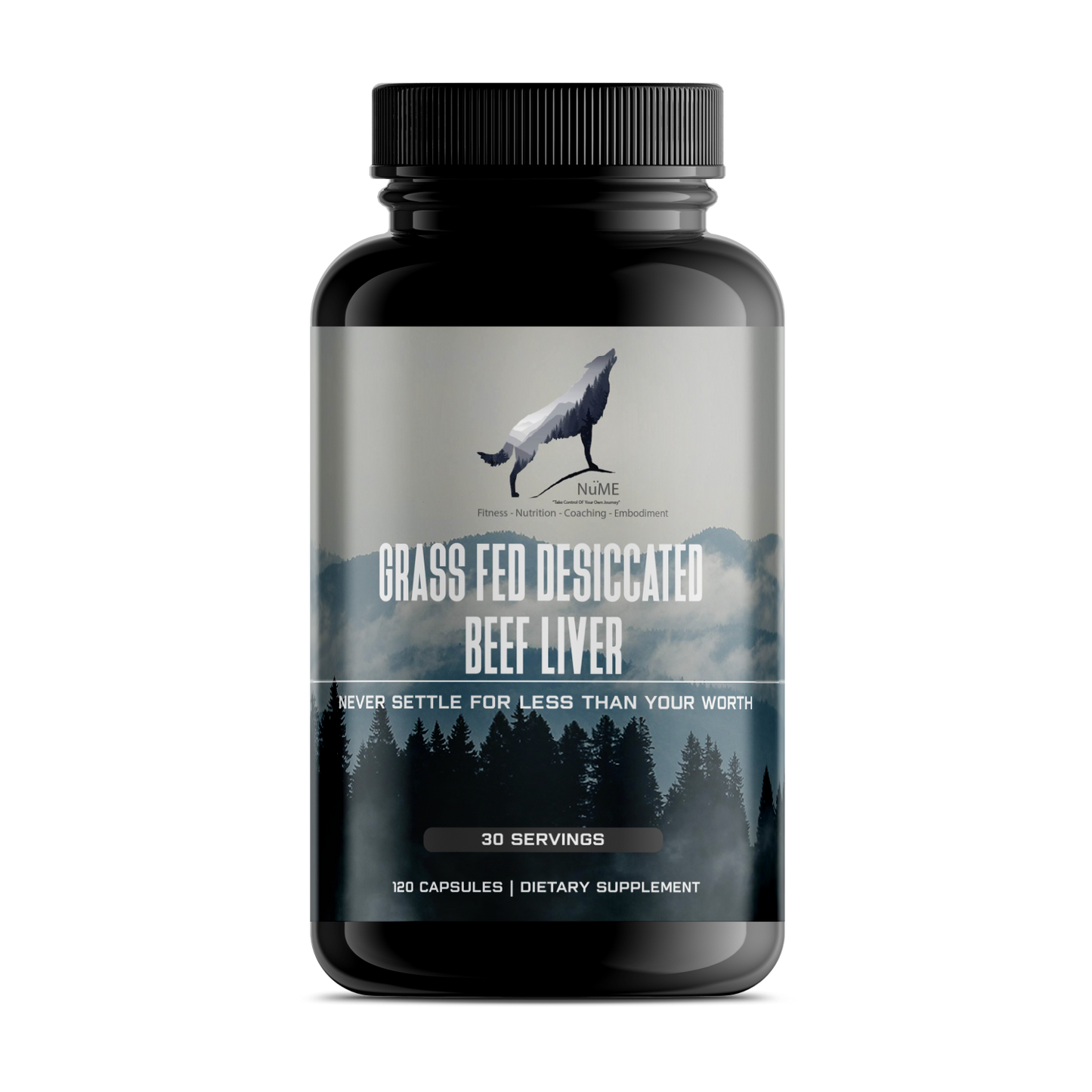 Grass Fed Desiccated Beef Liver Capsules