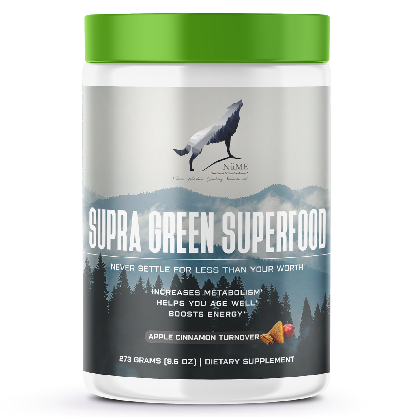 Supra Green Superfood Apple Cinnamon Turnover