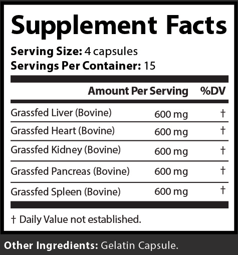 Grass Fed Beef Organ Complex
